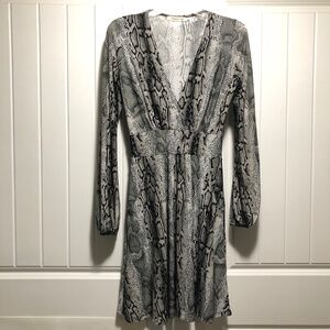 Arden B Long Sleeve Dress Snake Print